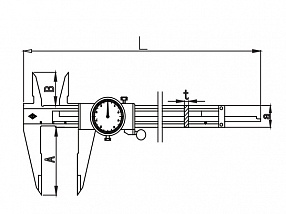 Штангенциркуль с круговой шкалой LINKS-604A